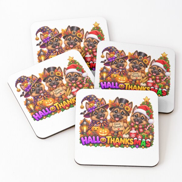 Item preview, German Shepherd Dog Halloween Thanksgiving Christmas designed and sold by QuiteOrbit.