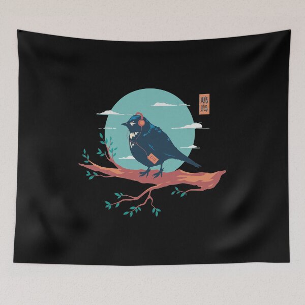 Item preview, Lofi Bird Listening to Music  designed and sold by SANDRAMARSHAL.