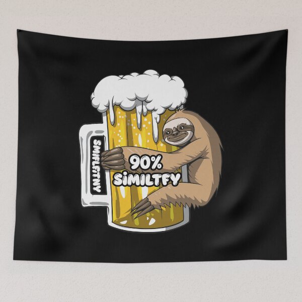 Item preview, Perezoso abrazando una jarra de cerveza. Divertido dibujo de alcohol. designed and sold by TIBAAGUIRRE.
