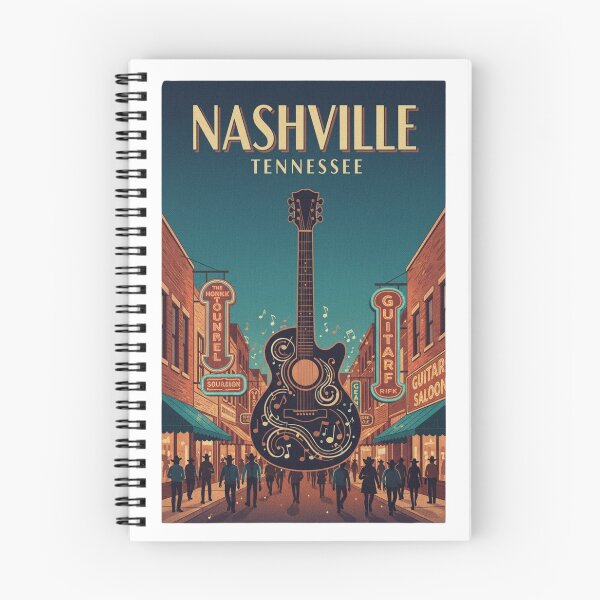 Item preview, Nashville Tennessee – Honky Tonk Guitar & Neon Lights – Retro Music City Art Tee designed and sold by bobscraze.