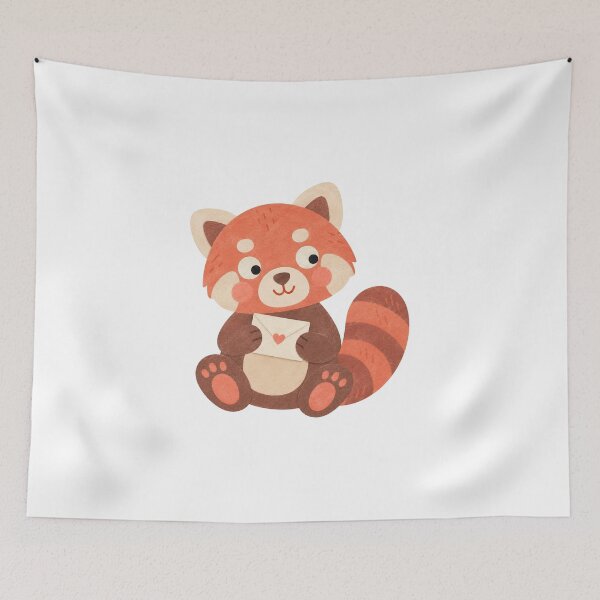 Item preview, Red Panda with a Tiny Envelope designed and sold by The-Art-of-D.