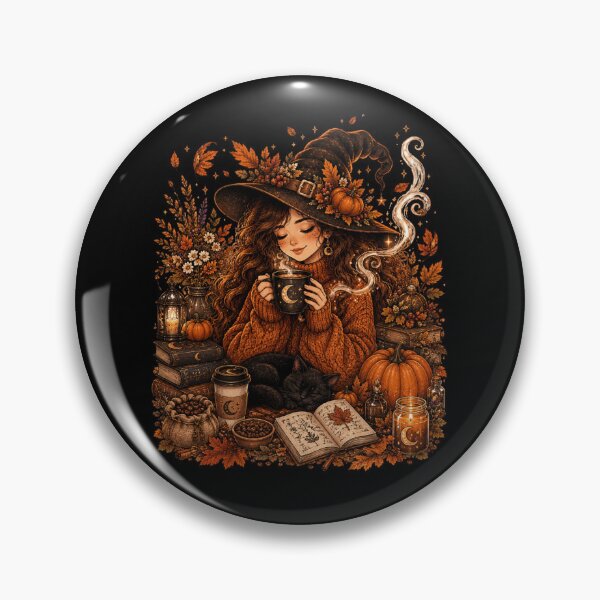 Item preview, Cozy Autumn Witch Coffee & Black Cat Aesthetic Sweatshirt designed and sold by FestivityFinds.
