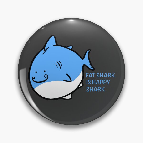 Item preview, Fat shark is happy shark Black version designed and sold by Rain Ant.