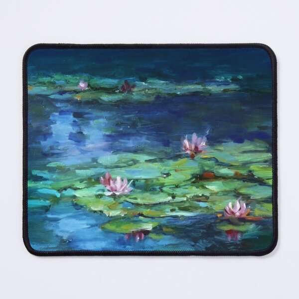 Item preview, Water Lilies by Claude Monet Fan Art Watercolor Painting Vintage Botanical Floral Flowers Nature Digital Illustration designed and sold by Matt_Smith.