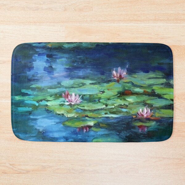 Item preview, Water Lilies by Claude Monet Fan Art Watercolor Painting Vintage Botanical Floral Flowers Nature Digital Illustration designed and sold by Matt_Smith.