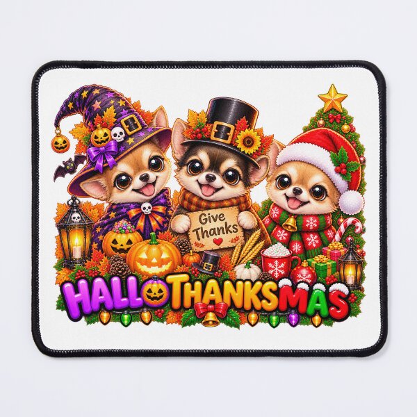 Item preview, Chihuahua Dog Halloween Thanksgiving Christmas designed and sold by QuiteOrbit.