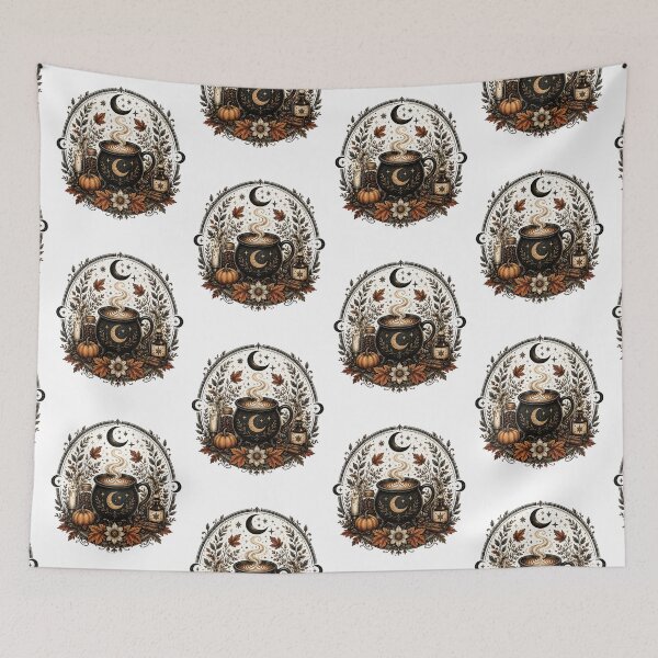Item preview, Witchy Cauldron Coffee Celestial Moon Autumn Aesthetic designed and sold by FestivityFinds.