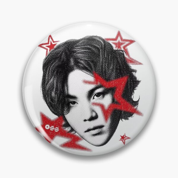 Item preview, BTS SUGA Yoongi Y2K Halftone Red Star Design designed and sold by moamaxshop.