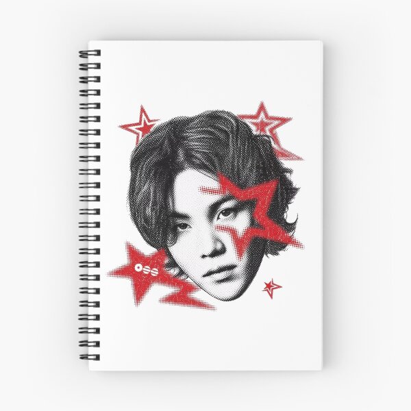 Item preview, BTS SUGA Yoongi Y2K Halftone Red Star Design designed and sold by moamaxshop.