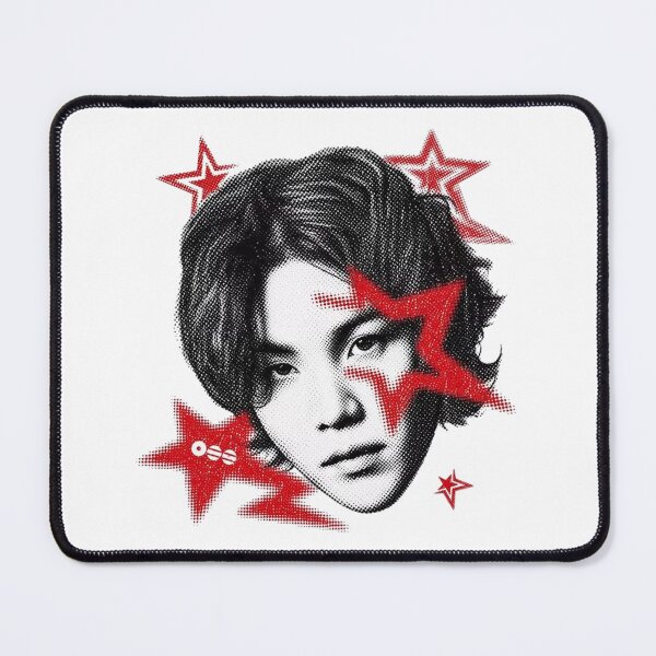 Item preview, BTS SUGA Yoongi Y2K Halftone Red Star Design designed and sold by moamaxshop.