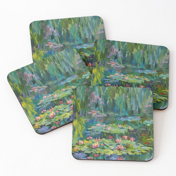 Item preview, Water Lilies by Claude Monet Fan Art Watercolor Painting Vintage Botanical Floral Flowers Nature Digital Illustration designed and sold by Matt_Smith.