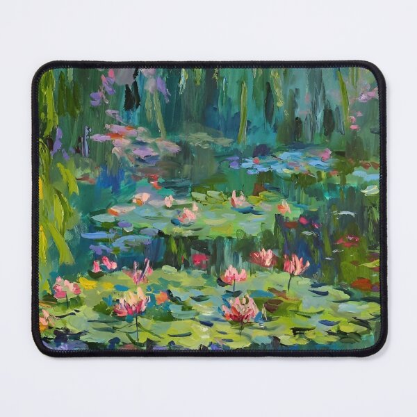 Item preview, Water Lilies by Claude Monet Fan Art Watercolor Painting Vintage Botanical Floral Flowers Nature Digital Illustration designed and sold by Matt_Smith.