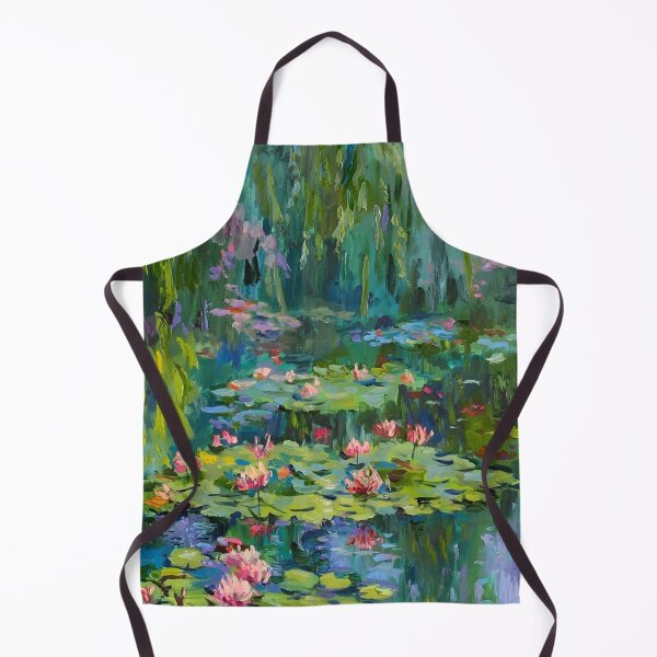 Item preview, Water Lilies by Claude Monet Fan Art Watercolor Painting Vintage Botanical Floral Flowers Nature Digital Illustration designed and sold by Matt_Smith.