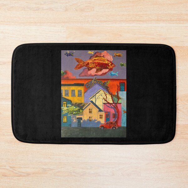 Item preview, Vibrant Fish And Cityscape Artistic European Village Graphic designed and sold by Aynniamyreg.