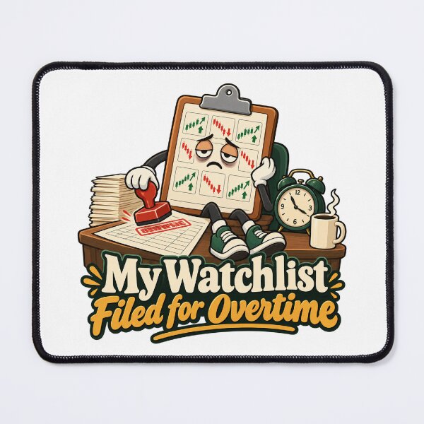 Item preview, My Watchlist Filed for Overtime Market Cartoon designed and sold by Bikivuno.