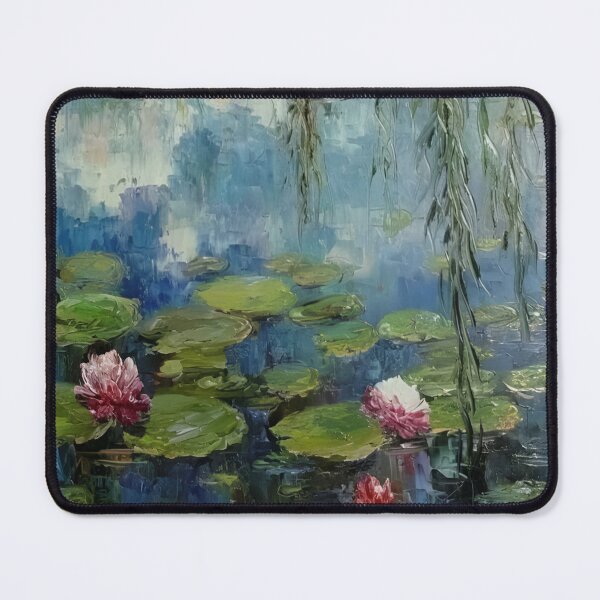 Item preview, Water Lilies by Claude Monet Fan Art Watercolor Painting Vintage Botanical Floral Flowers Nature Digital Illustration designed and sold by Matt_Smith.