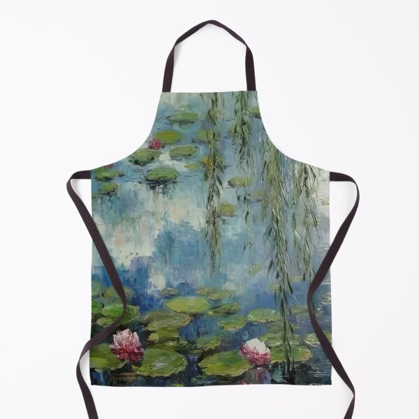 Item preview, Water Lilies by Claude Monet Fan Art Watercolor Painting Vintage Botanical Floral Flowers Nature Digital Illustration designed and sold by Matt_Smith.