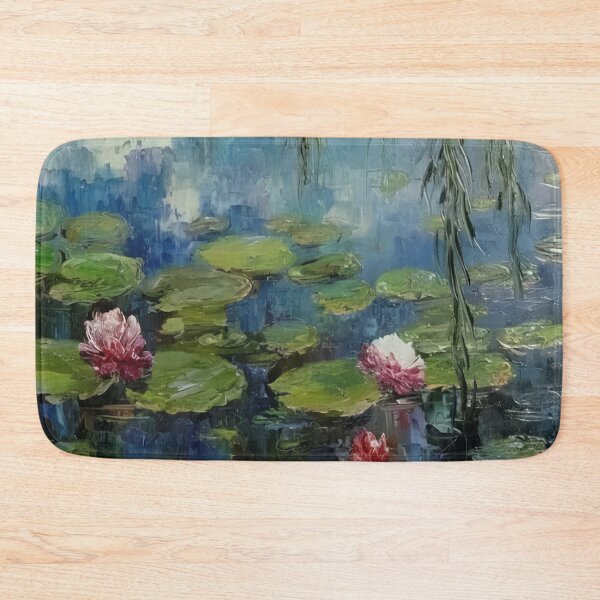 Item preview, Water Lilies by Claude Monet Fan Art Watercolor Painting Vintage Botanical Floral Flowers Nature Digital Illustration designed and sold by Matt_Smith.