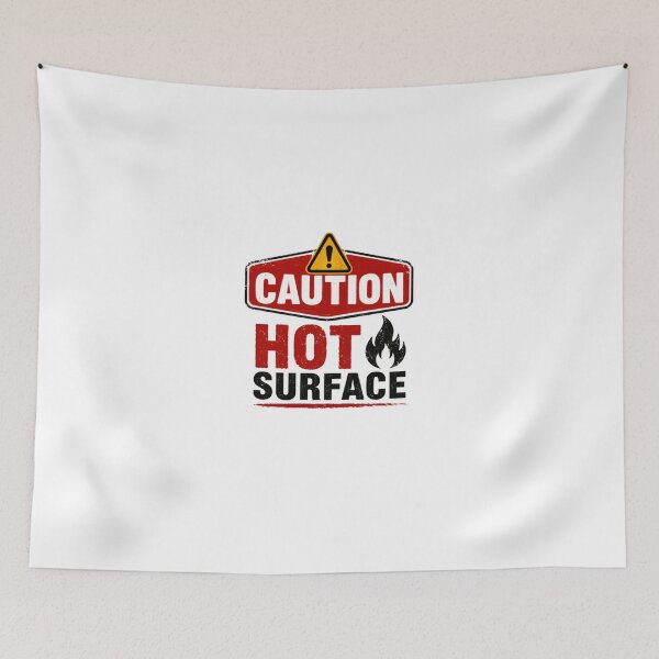 Item preview, Caution Hot Surface Warning Safety Danger Heat Industrial Sign designed and sold by HumansStuck12.