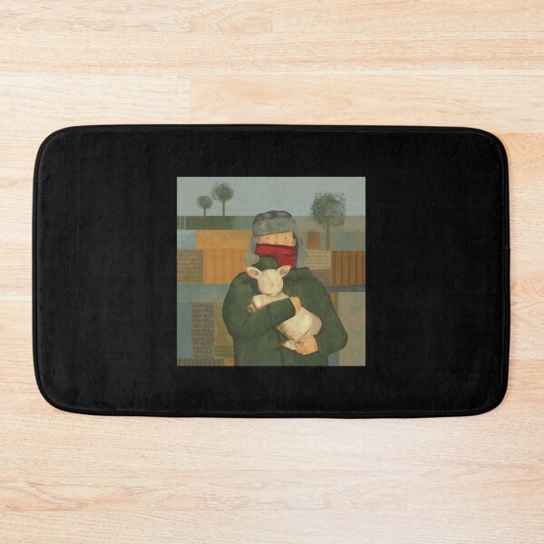 Item preview, Cozy Winter Scene With Person And Lamb Fine Art designed and sold by Aynniamyreg.