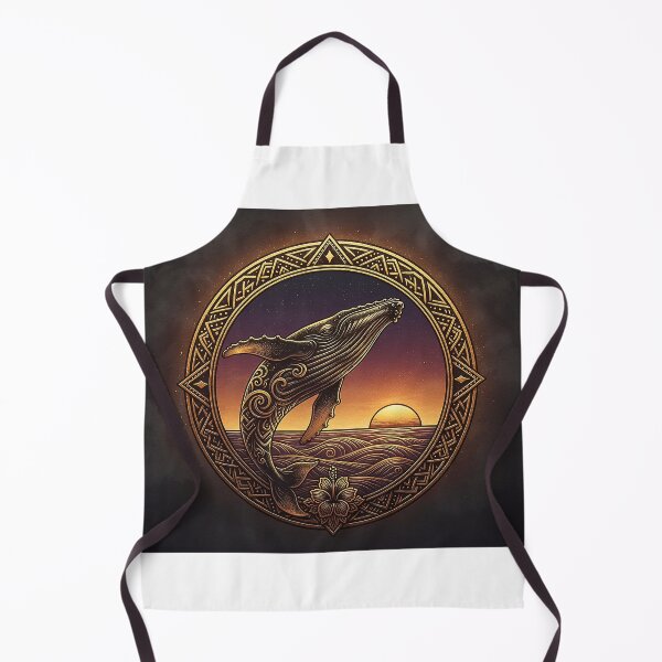 Item preview, Humpback Whale Gold Medallion — Polynesian Tribal Art at Dusk designed and sold by Hawaii26.
