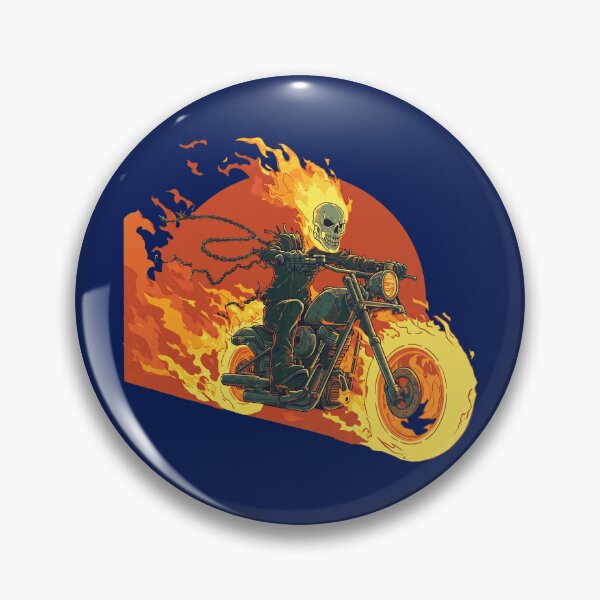 Item preview,  Flaming Motorcycle Skeleton Rider   designed and sold by smgear122.