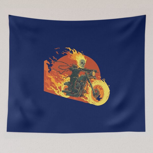 Item preview,  Flaming Motorcycle Skeleton Rider   designed and sold by smgear122.
