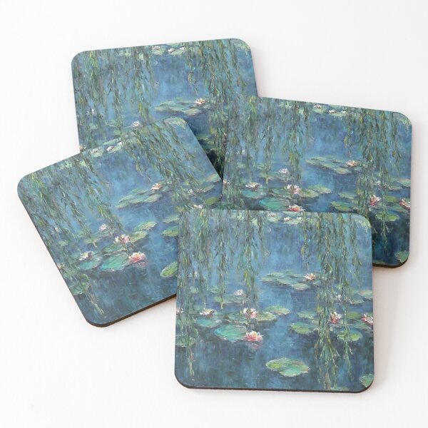 Item preview, Water Lilies by Claude Monet Fan Art Watercolor Painting Vintage Botanical Floral Flowers Nature Digital Illustration designed and sold by Matt_Smith.