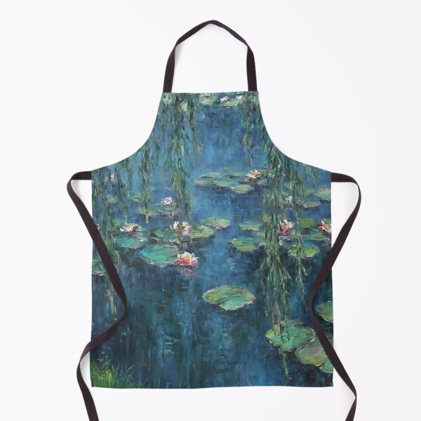 Item preview, Water Lilies by Claude Monet Fan Art Watercolor Painting Vintage Botanical Floral Flowers Nature Digital Illustration designed and sold by Matt_Smith.
