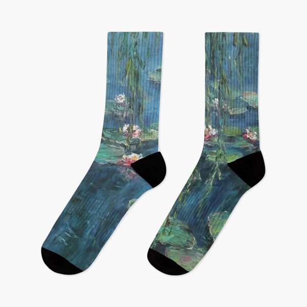 Item preview, Water Lilies by Claude Monet Fan Art Watercolor Painting Vintage Botanical Floral Flowers Nature Digital Illustration designed and sold by Matt_Smith.