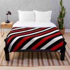 Manta RAYA NEGRA, BLANCA Y ROJA PARA INTERESANTES DECORACIONES INTERIORES Y TENDENCIAS DE ROPA.