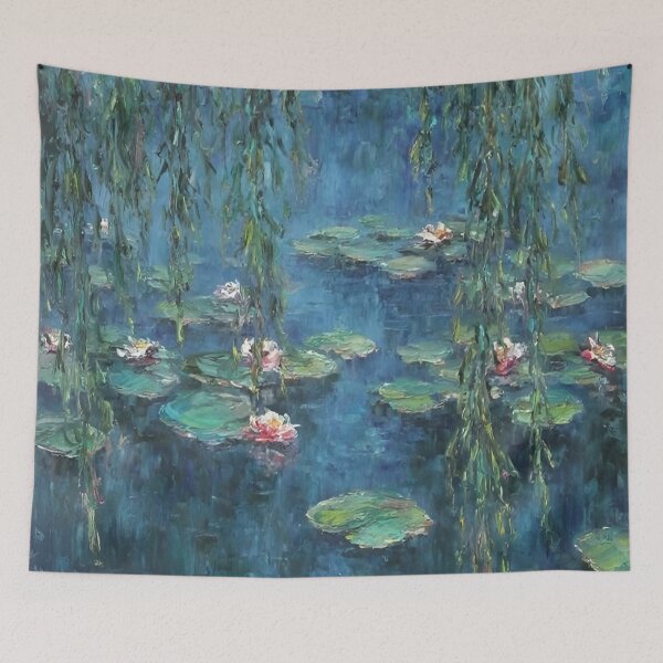 Item preview, Water Lilies by Claude Monet Fan Art Watercolor Painting Vintage Botanical Floral Flowers Nature Digital Illustration designed and sold by Matt_Smith.