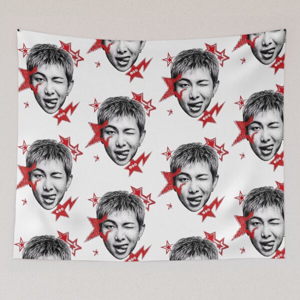 Item preview, RM BTS Red Star Halftone Pop Art Graphic designed and sold by moamaxshop.