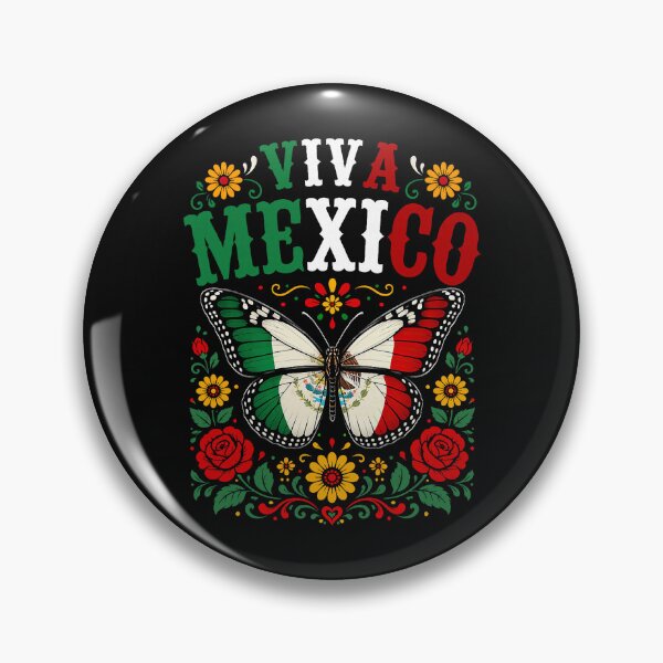 Item preview, Floral Viva Mexico Butterfly Mexican Flag designed and sold by khdmalakarak.
