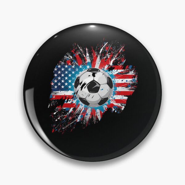 Item preview, Soccer Ball Brush Stroke American Flag designed and sold by RomainCam.