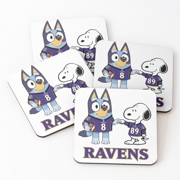 Item preview,  Bluey And Snoopy Baltimore Football Buddies designed and sold by DamianRoy88.