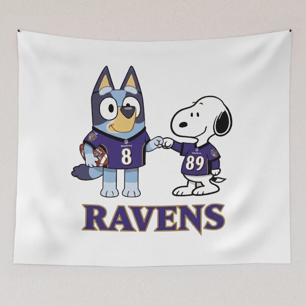 Item preview,  Bluey And Snoopy Baltimore Football Buddies designed and sold by DamianRoy88.