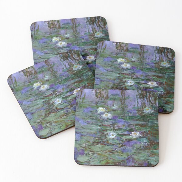 Item preview, Water Lilies by Claude Monet Fan Art Watercolor Painting Vintage Botanical Floral Flowers Nature Digital Illustration designed and sold by Matt_Smith.