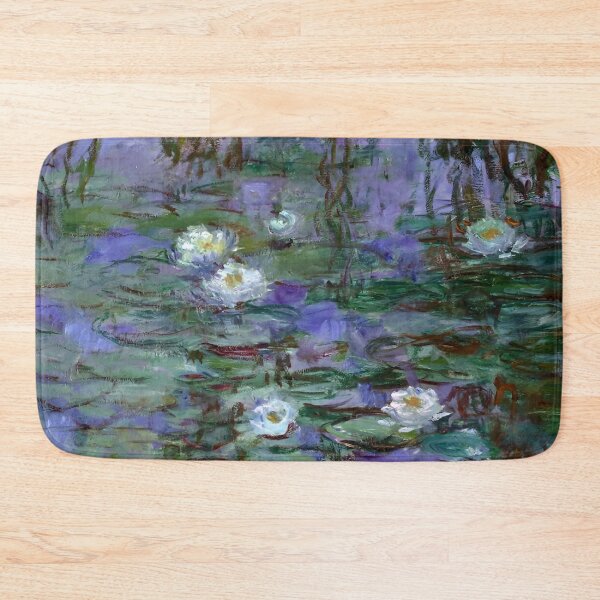 Item preview, Water Lilies by Claude Monet Fan Art Watercolor Painting Vintage Botanical Floral Flowers Nature Digital Illustration designed and sold by Matt_Smith.