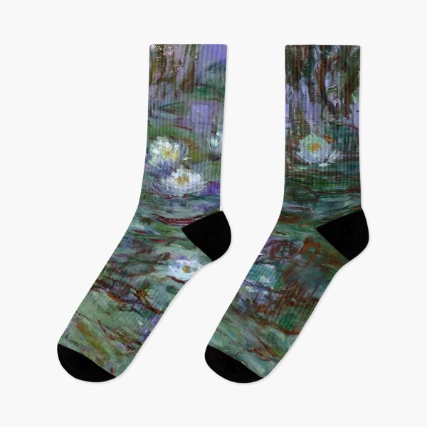 Item preview, Water Lilies by Claude Monet Fan Art Watercolor Painting Vintage Botanical Floral Flowers Nature Digital Illustration designed and sold by Matt_Smith.