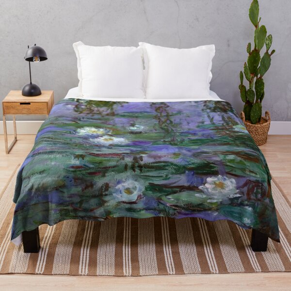 Item preview, Water Lilies by Claude Monet Fan Art Watercolor Painting Vintage Botanical Floral Flowers Nature Digital Illustration designed and sold by Matt_Smith.