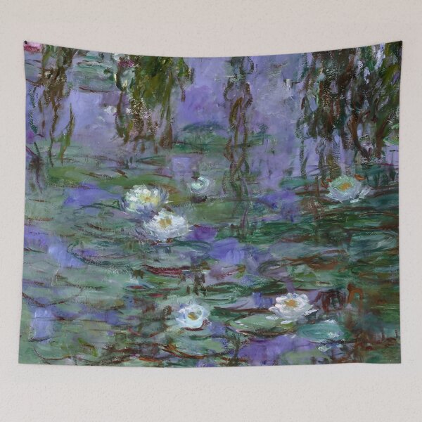 Item preview, Water Lilies by Claude Monet Fan Art Watercolor Painting Vintage Botanical Floral Flowers Nature Digital Illustration designed and sold by Matt_Smith.