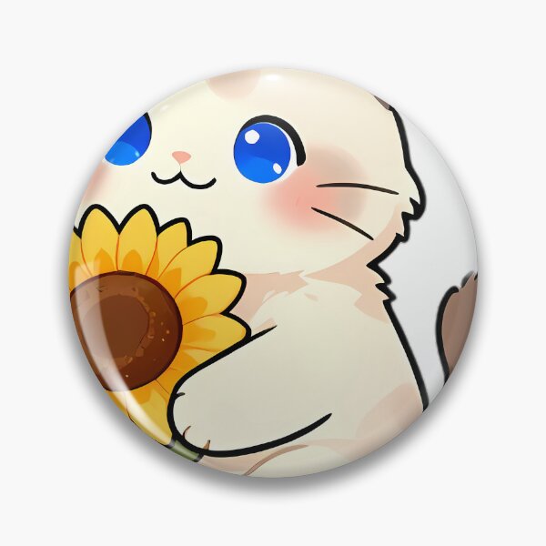Item preview, Cute Ragdoll Cat Hugging Big Golden Sunflower designed and sold by pumsquare.