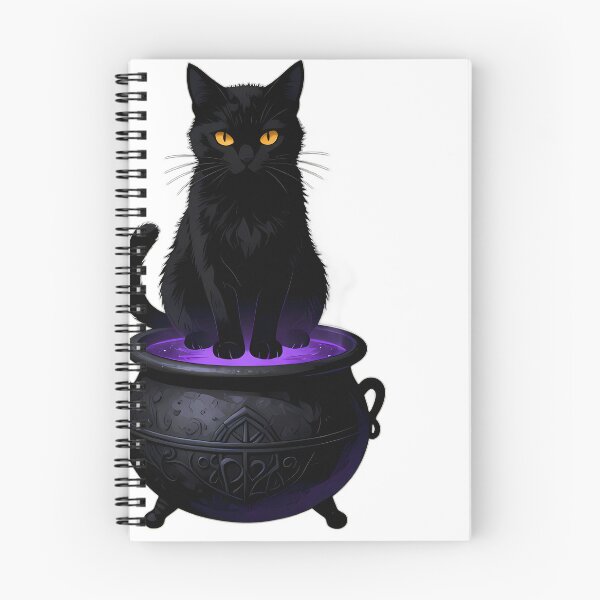 Item preview, Gothic Black Cat Obsidian Cauldron designed and sold by IllumeInk.
