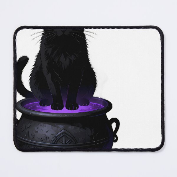 Item preview, Gothic Black Cat Obsidian Cauldron designed and sold by IllumeInk.
