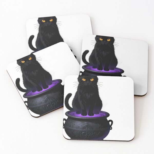 Item preview, Gothic Black Cat Obsidian Cauldron designed and sold by IllumeInk.