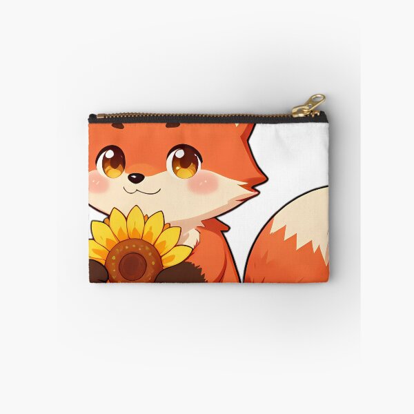 Item preview, Cute Red Fox Hugging Golden Sunflower designed and sold by pumsquare.