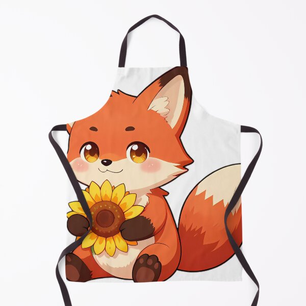 Item preview, Cute Red Fox Hugging Golden Sunflower designed and sold by pumsquare.