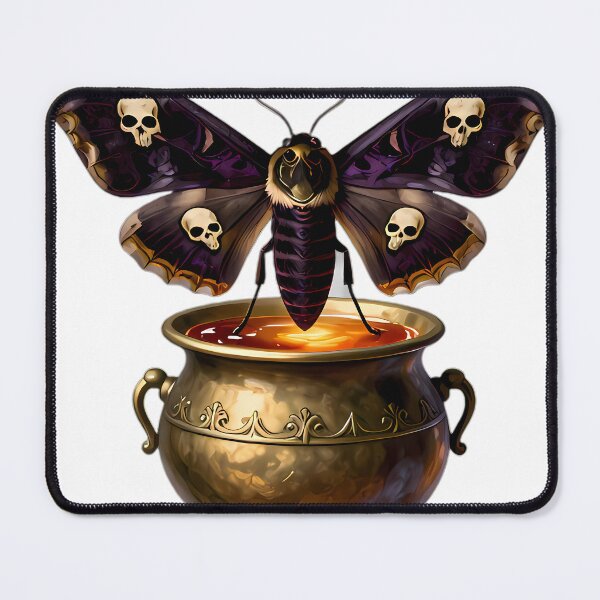 Item preview, Gothic Deaths-Head Hawkmoth Brass Cauldron designed and sold by IllumeInk.