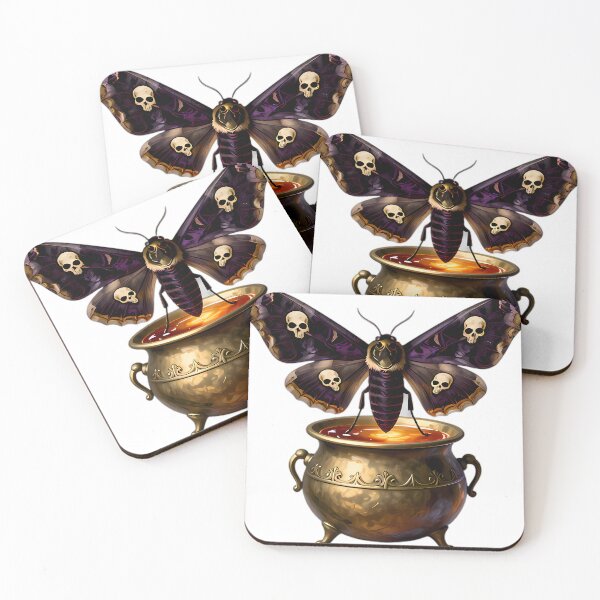 Item preview, Gothic Deaths-Head Hawkmoth Brass Cauldron designed and sold by IllumeInk.